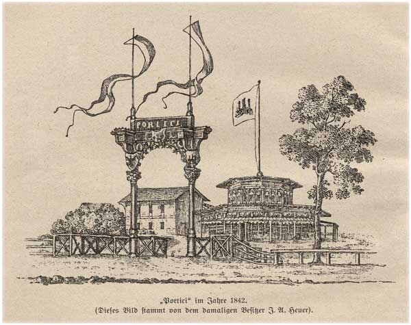 Abb. aus Bergedorfer Schlosskalender 1927: ‘Portici‘ im Jahre 1842