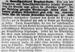 Bergedorfer Zeitung, 14. August 1914