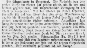 Bergedorfer Zeitung, 4. September 1914