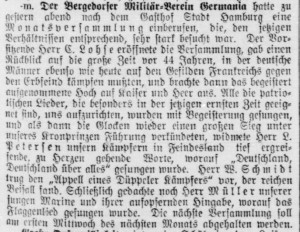 Bergedorfer Zeitung, 4. September 1914