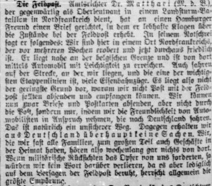Bergedorfer Zeitung, 25. Oktober 1914
