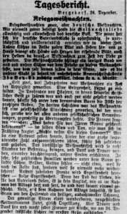 Bergedorfer Zeitung, 25. Dezember 1914