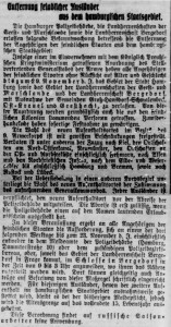 Bergedorfer Zeitung, 21. November 1914