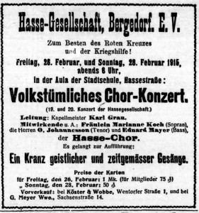 Bergedorfer Zeitung, 14. Februar 1915