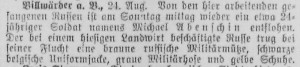 Bergedorfer Zeitung, 25. August 1915