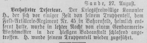 Bergedorfer Zeitung, 27. August 1915