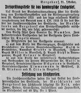 Bergedorfer Zeitung, 21. Oktober 1915