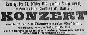 Bergedorfer Zeitung, 29. Oktober 1915