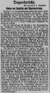 Bergedorfer Zeitung, 4. Dezember 1915 (gekürzt)