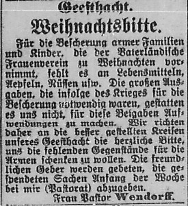 Bergedorfer Zeitung, 18. Dezember 1915