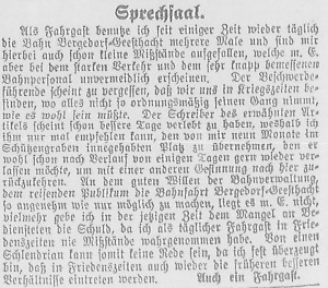Bergedorfer Zeitung, 9. Februar 1916