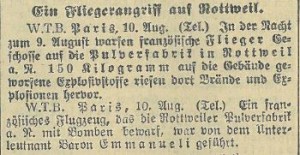 Schwarzwälder Bote, 11. August 1916