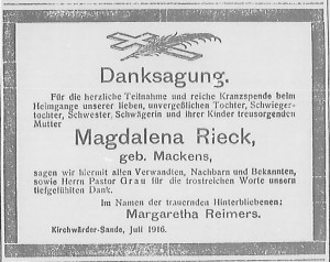 Bergedorfer Zeitung, 29. Juli 1916