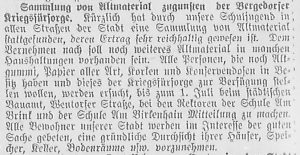 Bergedorfer Zeitung, 24. Juni 1916