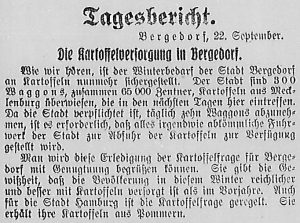 Bergedorfer Zeitung, 22. September 1916