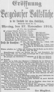 Bergedorfer Zeitung, 21. November 1916
