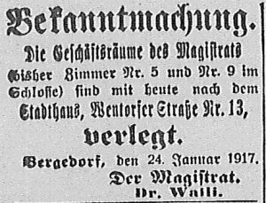 Bergedorfer Zeitung, 24. Januar 1917