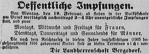 Bergedorfer Zeitung, 16. Februar 1917