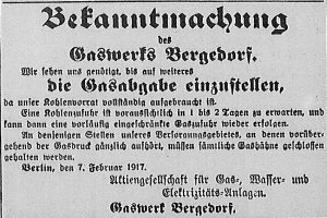 Bergedorfer Zeitung, 7. Februar 1917