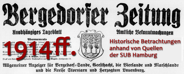 Bergedorfer Zeitung 1914ff.