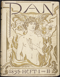 Einband eines Bandes der Jugendtsilzeitschrift "PAN", 1895